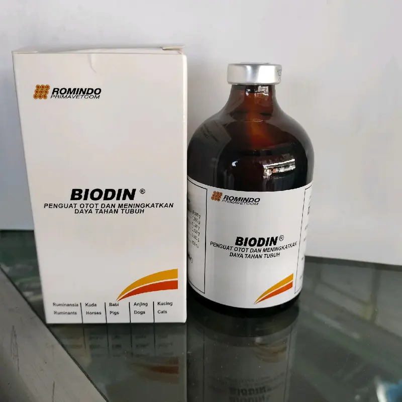 BIODIN 100 ml menguatkan Otot stamina daya tahan tubuh hewan pasca sakit, kelelahan 0