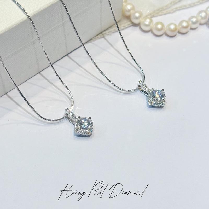 [ Hoàng Phát ] Trang Sức Dây Chuyền Bạc Ý 925 Mì Chạm Khứa K.C 4T5 (45cm) Phối Mặt Hình Thoi X.o.à.n Nam Mỹ Xi Kim (P159)