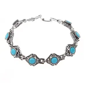 Simple Natural Emerald Alloy Plated With Diamonds Women's Bracelet Heat Sold Style Yiwu Goods C1181
