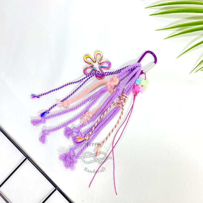 BAG CHARM FAIRY Macrame Keychain Carabiner Tali Tas Aksesoris 5