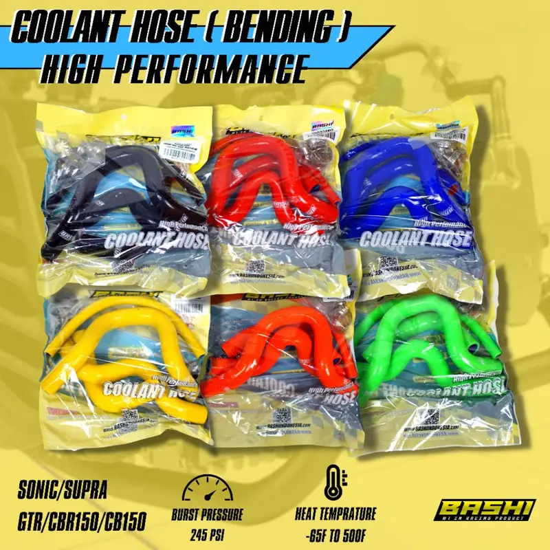 Selang Radiator Set Tekuk HONDA Supra Sonic GTR CBR150 LED CB150 Coolant Hose Tahan Panas 0