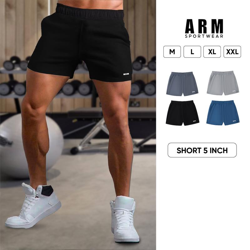  Quần Short Thể Thao Nam 5 Inch ARM Sportwear Chất Vải Gió Siêu Nhẹ Co Giãn Vận Động Thoải Mái Tập Thể Dục Tập Gym 