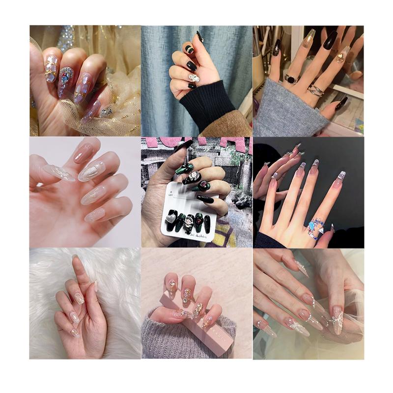 Product Introduction of 2025 pure hand-worn nails, 100 different styles of nails, random blind box, M size, affordable, many styles, fashionable nail stickers. 4