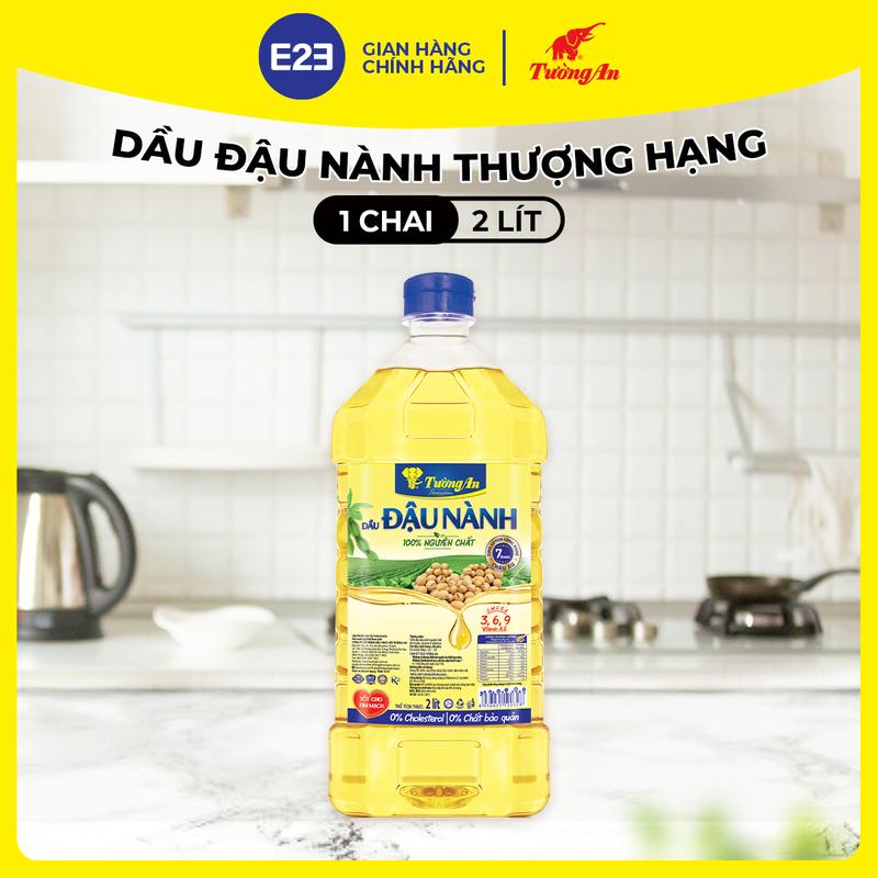  Tường An Premium Dầu Ăn Đậu Nành Thượng Hạng Nguyên Chất Chai 2L - Dùng Cho Cả Gia Đình | E2E Thực Phẩm Đồ Uống | Kido Group 