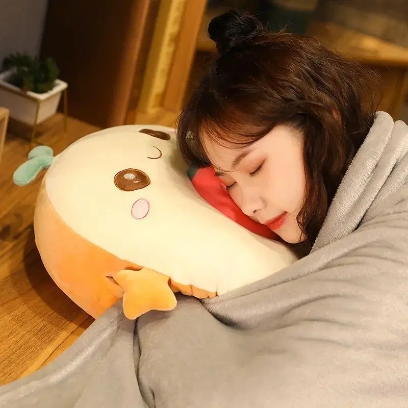 Bantal Boneka Karakter Roti Tangan Hangat Strawberry Rabbit Wortel 35cm Kado Hadiah Ulang Tahun Anak Dolls Toys