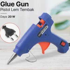 Alat Lem Tembak Mini 20W Hitam Aman & Praktis GLUE GUN 20WATT HARGA TERBAIK/LEM TEMBAK/LEM TEMBAK HOME FROZEN Alat Lem Tembak Glue Gun Stick Hot Melt Alat Lem Lilin Tembak Glue Gun