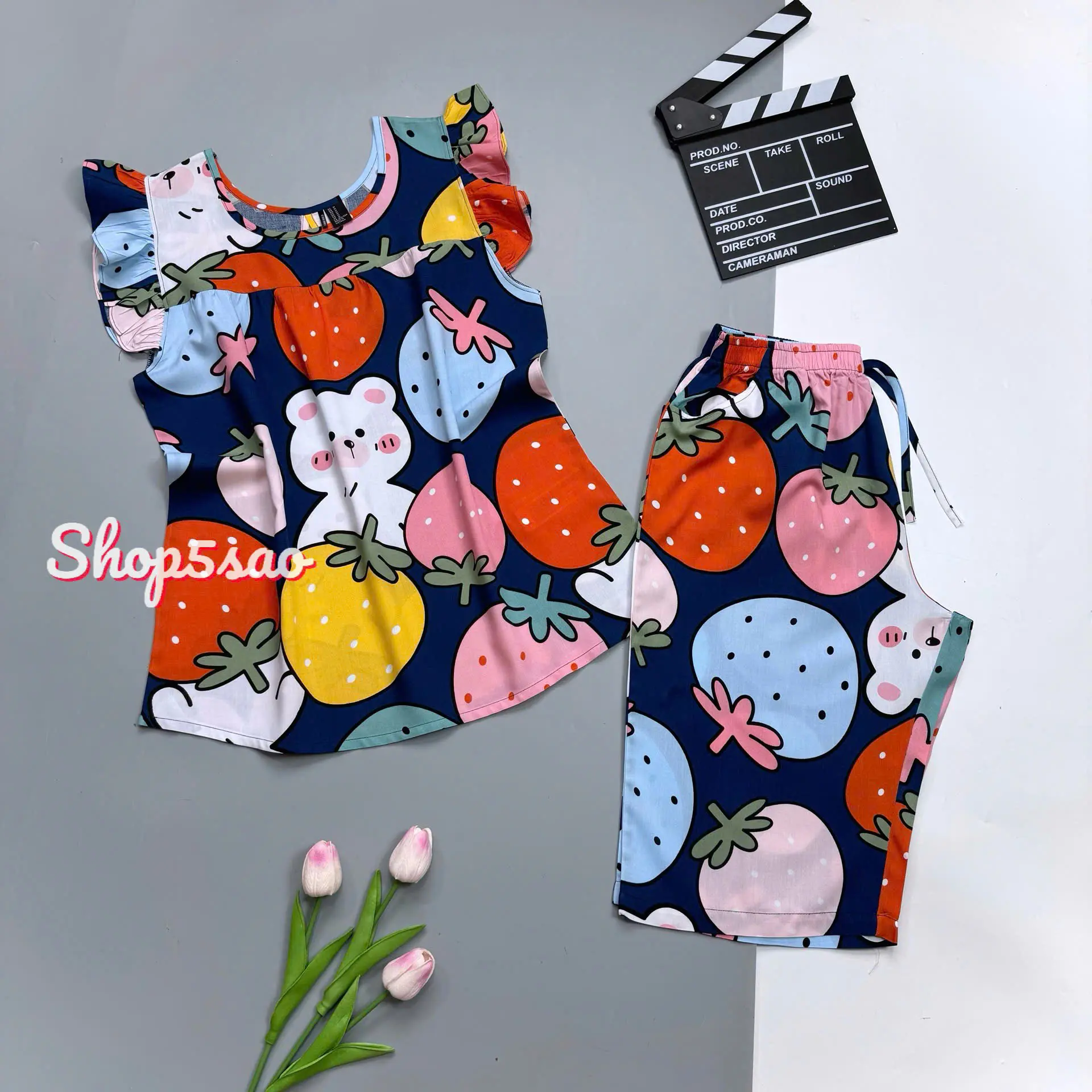 Đồ tole nữ, đồ bộ lanh mặc nhà cánh tiên lửng F21 VNXK (43-75kg) cao cấp, có Bigsize - SHOP5SAO Women