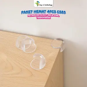 [COD] RB Paket Hemat 4PCS C585 Pelindung Sudut Meja Oval Transparan