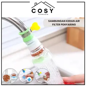 COSY Sambungan Kran Air Saringan Wastafel Cuci Piring Flexible Filter Penyaring Kipas