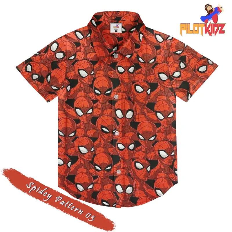 Kemeja Anak Motif | Spidey Pattern 03 0
