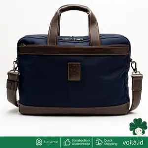 Voilaid Boxford Large Briefcase Canvas Bag Blue