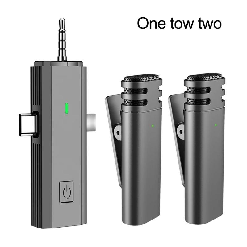 ⚡COD sent out within 24 hours High quality 3 In 1 Plug play Wireless Lavalier Microphone,Intelligent Noise-Reducing No delay Mic For iOS Type-C 3.5mm Jack Compatible with multiple devices 8