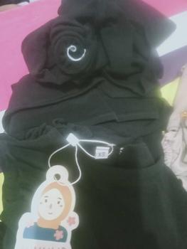 Product Review of MIMMI.ID—Shanum Set Jilbab Dress Gamis Jersey Anak Perempuan Baju Muslim Panjang Syari Cewek Wanita Setelan  Polos Newborn from M**a 1