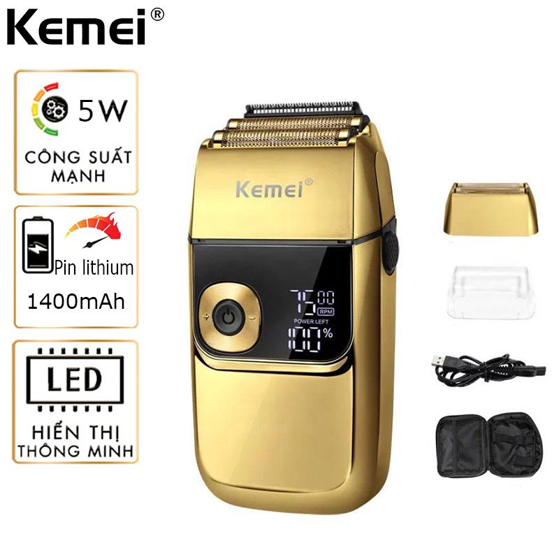 Máy cạo râu điện KEMEI KM-2028 xuyên biên giới Kim loại LCD làm trắng Dao cạo