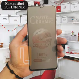 Anti Gores Ceramic Spy Cocok Untuk Smart 4 5 6 7 8 H0t 8 9 10 10S 11 11S 12i 12 20 20S 30i 30 40 40i 50 60 60i 50i Play NFC Pro Pelindung Layar Lentur Tempered Glass Privacy Lentur Ponsel TG Spy
