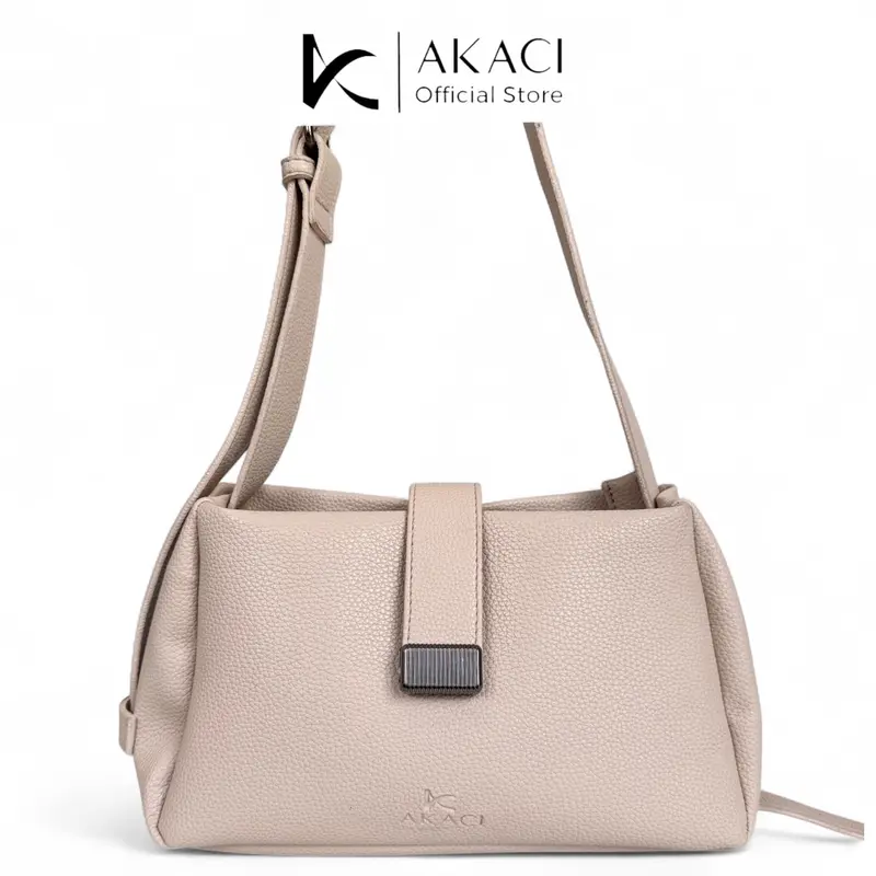 Shoulder Bag wanita NAOMI Akaci 09-8477 Bahan kulit sintetis 1 ruang Tas selempang cewek terbaru tas kuliah kerja simpel murah 4