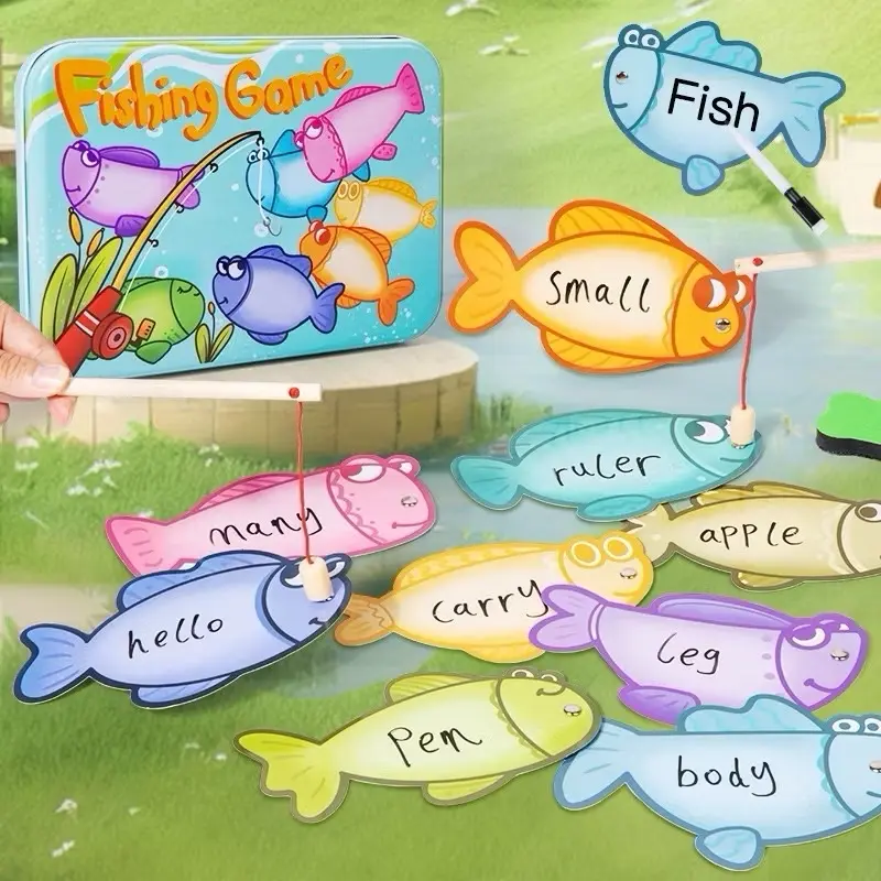 Fun Fishing Game Education + Magnetic Fishing + Free Creation Fishing + Cognitive Early Education + Mainan Edukasi Anak + Education Toys + Family Game + Kids Toys + Party Game 0
