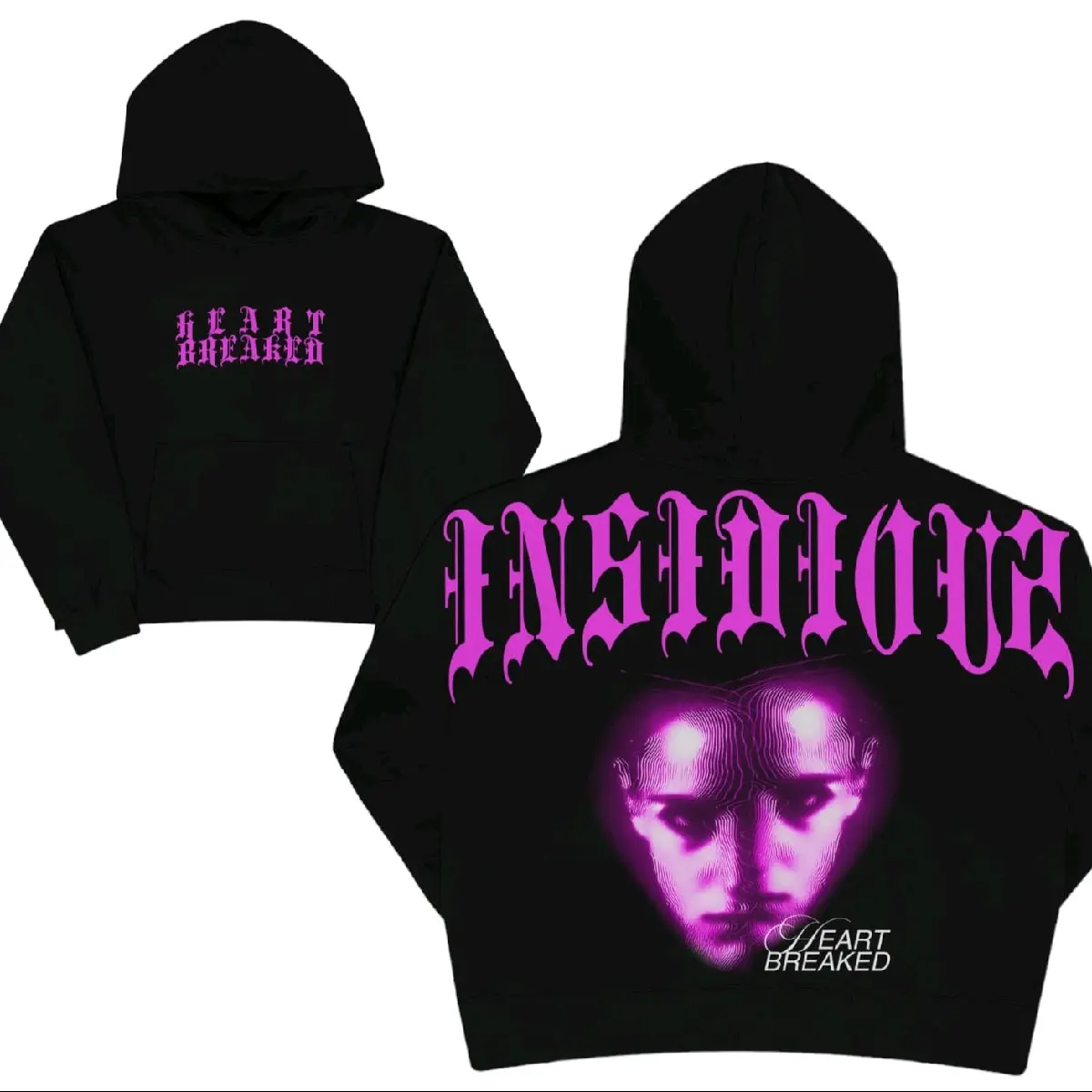 HOODIE SWEATER HEART BREAKED UNISEX BOXY OVERSIZE QUALITY PREMIUM DISTRO
