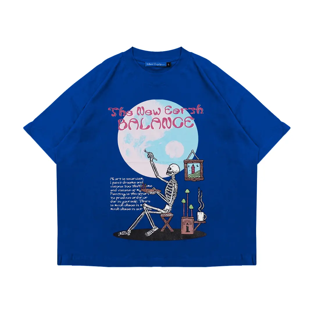 Oversize Boxy Tshirt Kaos Earth Blue LIBRE