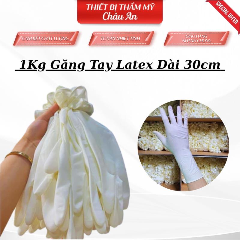 1 Kg Găng Tay Cao Su Y Tế Latex Tay Dài 30cm Có Bột Và Không Bột Chính Hãng Nhập Khẩu Malaysia