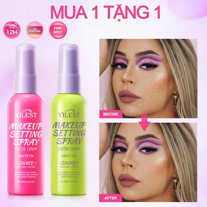 Xịt Khóa Makeup DAZZLE ME Xịt Cố Định Lớp Trang Điểm Lâu Trôi Và Kiểm Soát Dầu Dưỡng Ẩm Trên Da Makeup Setting Spray Dewy Matte 60ml Cosmetic Nữ Women Mỹ Phẩm 2