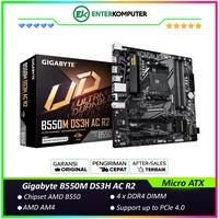 Gambar Gigabyte B550M DS3H AC R2 (AM4, AMD Promontory B550, DDR4, USB3.2, SATA3) dari Enter Komputer Official Kota Administrasi Jakarta Pusat 1 Tokopedia