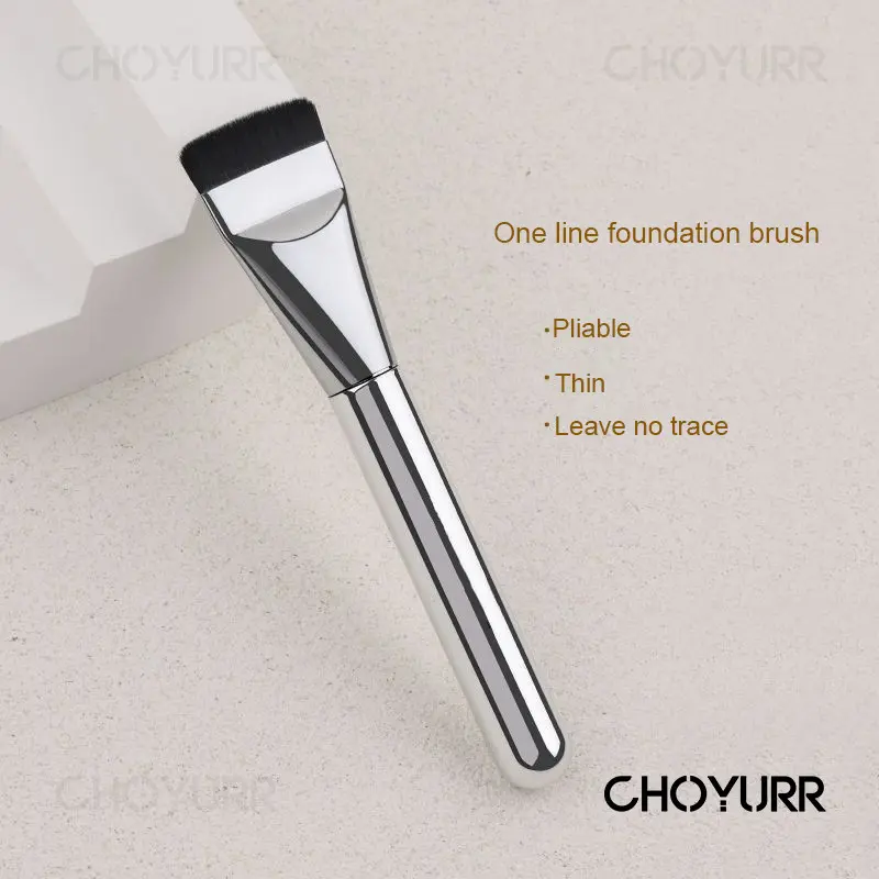 【COD】Brush Foundation / Kuas Bedak Rias Datar Profesional Ultra Tipis Masker Wajah Kuas Satu Kata-CH