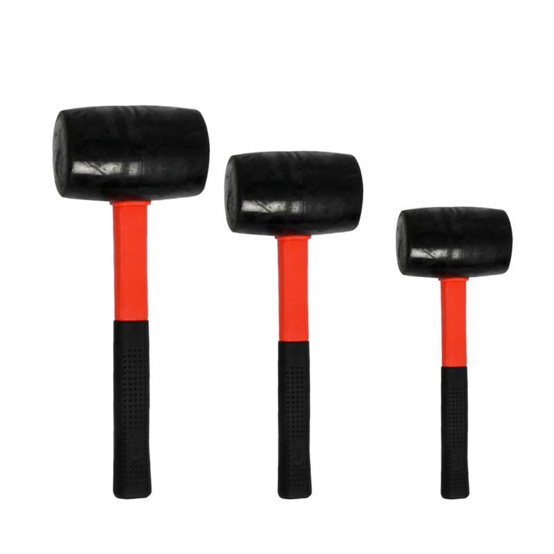 Hi-Spec Heavy Duty Mallet Rubber Hammer 8/12/16/24oz Professional Floor Ceramic Tile Installation Fiberglass Hammer Hand Tools 8