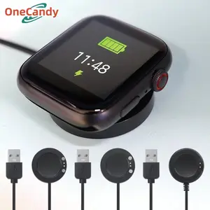 Kabel Charger Smartwatch Hiwatch T500+ Series 7 2 Pin Charger Smart Watch Series 7 Charger Jam Smartwatch T500 Dock Charger Jam Smart Watch