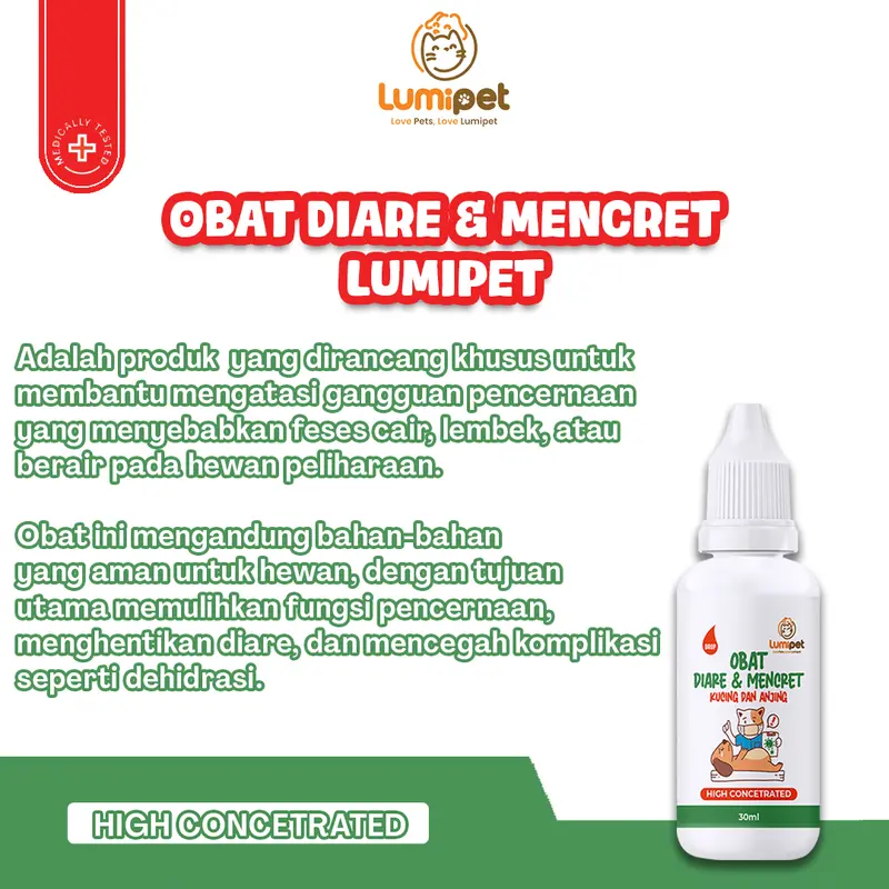 LUMIPET Obat Diare dan Mencret Ampuh Kucing dan Anjing High Concentrated Vitamin Gangguan Pencernaan Lambung 3