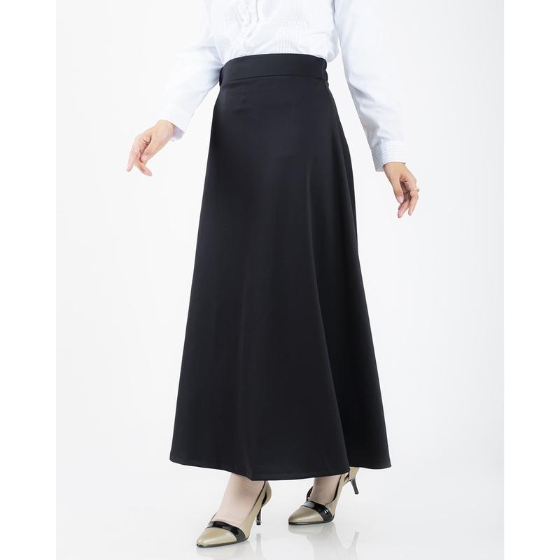 Rok A Line Mayung Panjang Scuba Premium Wanita Dewasa Kerja Midi Nyaman Casual Cantik 7