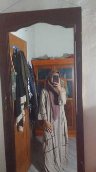 Product Review of Kairo Abaya Jumbo LD 130 Rayon Premium Resleting Depan Simple Elegan Kondangan Pengajian Arisan from ا**ا 1