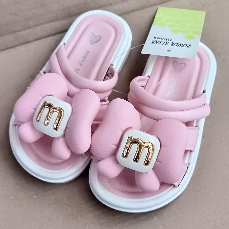 Sandal fashion import anak perempuan sandal/slop alina 803 motif pita sendal karet terbaru anak perempuan kaki 24-35
