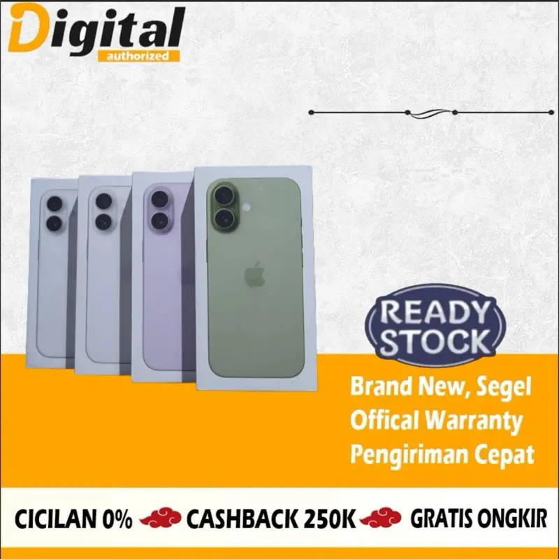 (irvan galih) Apple iPhone 17 512GB & 256GB A19 Chip Layar Super Retina XDR OLED 6.3 inci Kamera Dual 48MP Resmi Hitam Putih Mist Biru Sage Lavender