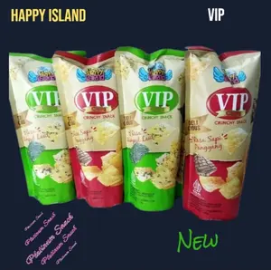 Vip Chips Crunchy Snack | Isi 10 Bungkus | Happy Island