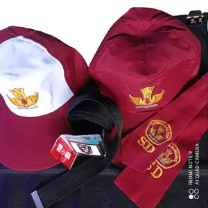 Paket atribut anak sekolah SD (Topi + Gesper + Dasi) bordir siap kirim