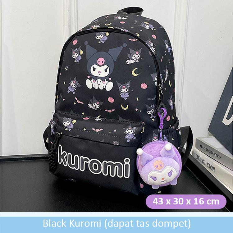 Product Introduction of Tas Ransel Sanrio Besar SD SMP SMA Kuromi Pochacco Melody & Hello Kitty | CL08 Kivaro Anak Motif Fashion 33