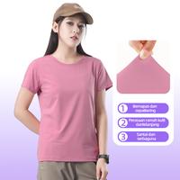 Gambar OWNGRACE Peregangan Nilon Kaos Sport Baju Lengan Pendek Wanita Olahraga Gym Yoga T-shirt Oversize Ice Silk Quick-drying Nyaman Tanpa Keringat - Black, M dari Owngrace Official Store Kota Bekasi 4 Tokopedia