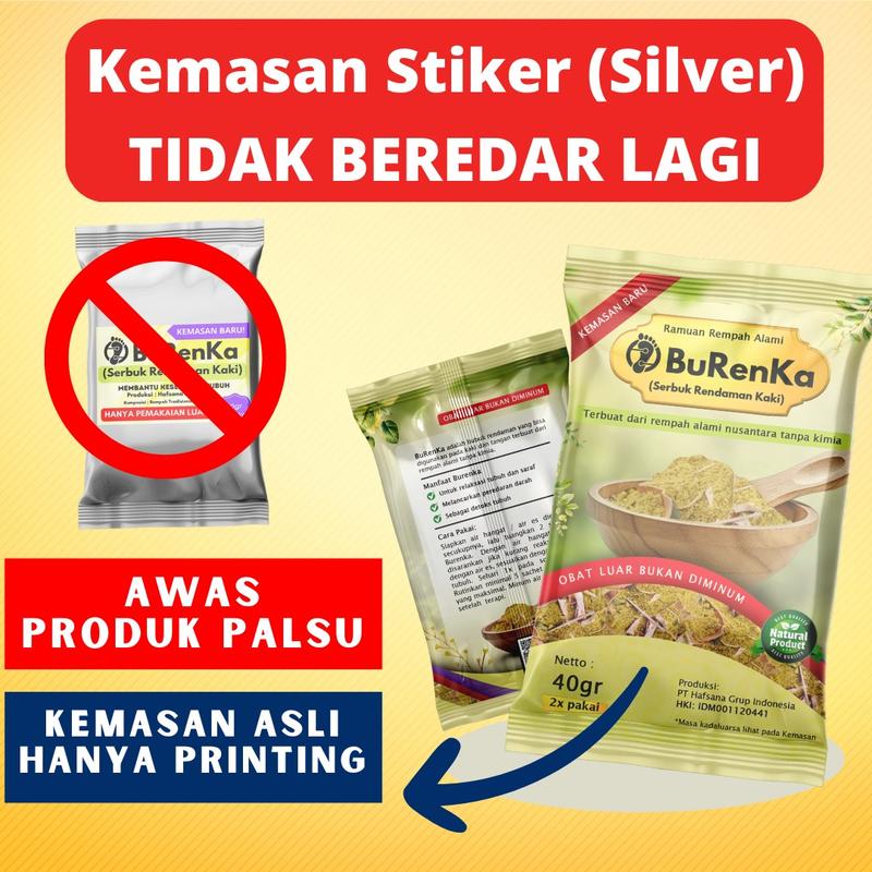 Paket Usaha 10 Sachet Burenka Serbuk Rendaman Kaki Obat Tradisional Untuk Detox Kaki 1
