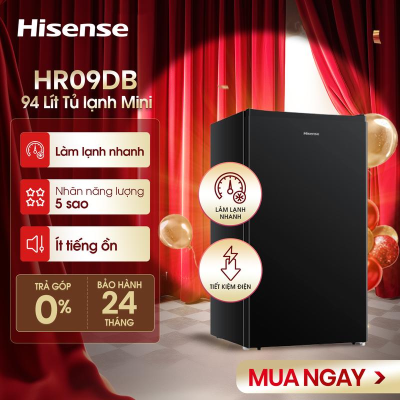 Tủ lạnh mini Hisense 94 lít HR09DB Tiết kiệm điện Giao hàng toàn quốc