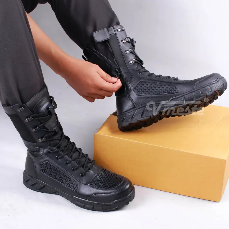 SEPATU PDL BOA LIBRA M2 PDL TNI POLRI KULIT SAPI ASLI ORIGINAL VMESTE webbing atletis 4