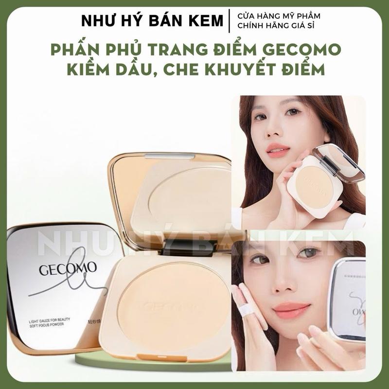 Phấn phủ Trang Điểm GECOMO mềm mịn che khuyết điểm chống trôi làm sáng da 