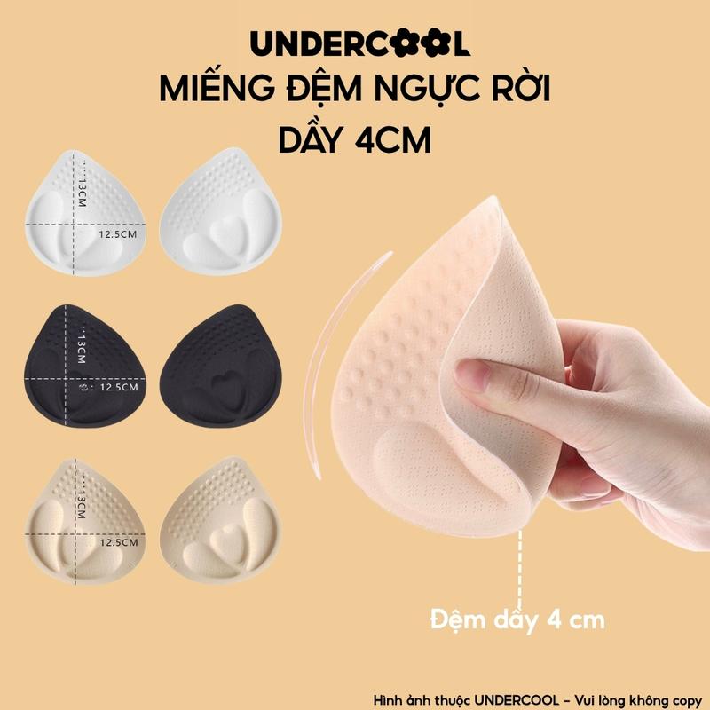 Đôi Đệm Mút Áo Bra UNDERCOOL Hình Tim Dày 4cm Nâng Độn Ngực Cúp Tròn Căng Tròn Tự Nhiên – Mút Lót Áo Ngực DT28