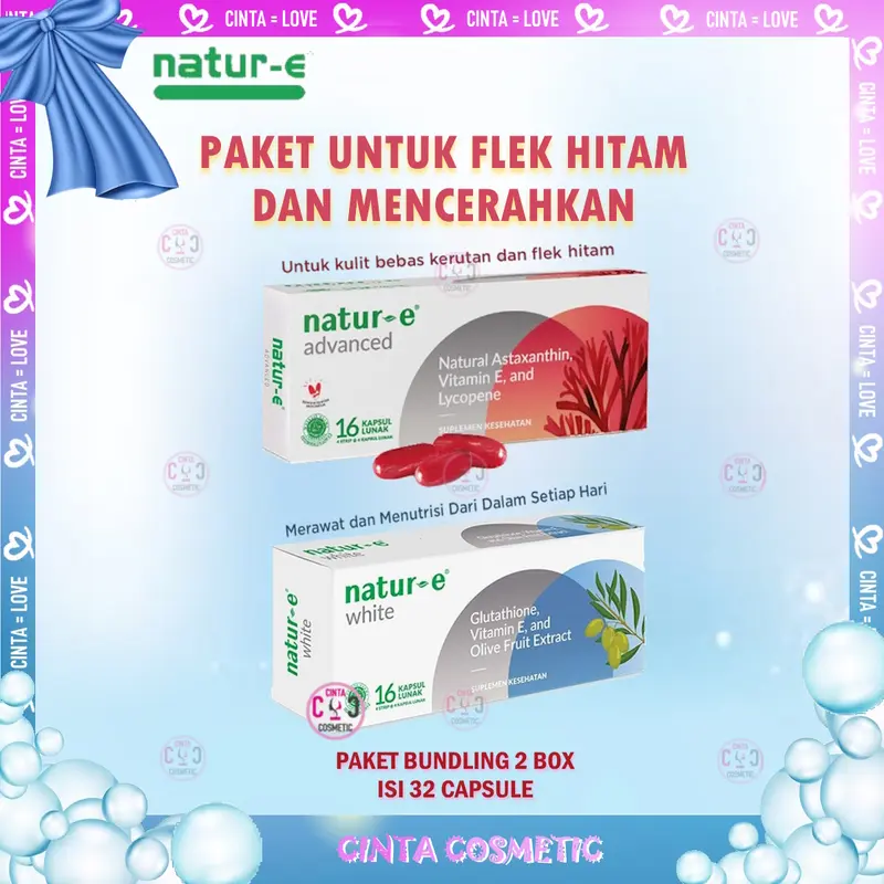 NATUR E Soft Capsule Advanced isi 16 & White isi 16 | Bundle | Bundling | Paket Bundling Ekonomis 0