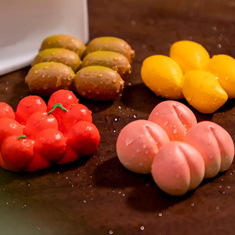 3D Simulation Fruit Mini Resin Fruit Figurines Miniatures Cute Mango Strawberry Artificial Fruits Window Display 2