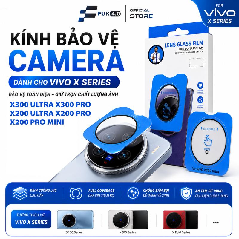 Cường lực bảo vệ camera có khung trợ dán cho VIVO X300 ULTRA X300 PRO X300 X200 ULTRA X200 PRO X200 PROMINI