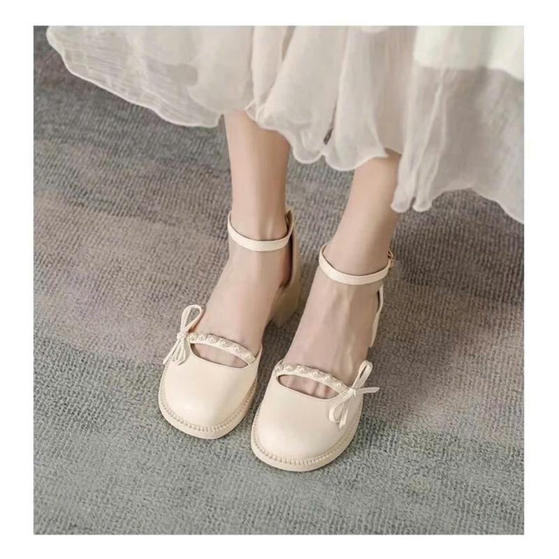 [ D136 - Chuẩn size ] Giày búp bê nơ hở gót xinh dễ phối đồ diện hè phong cách hàn quốc Sandal nữ 2025
