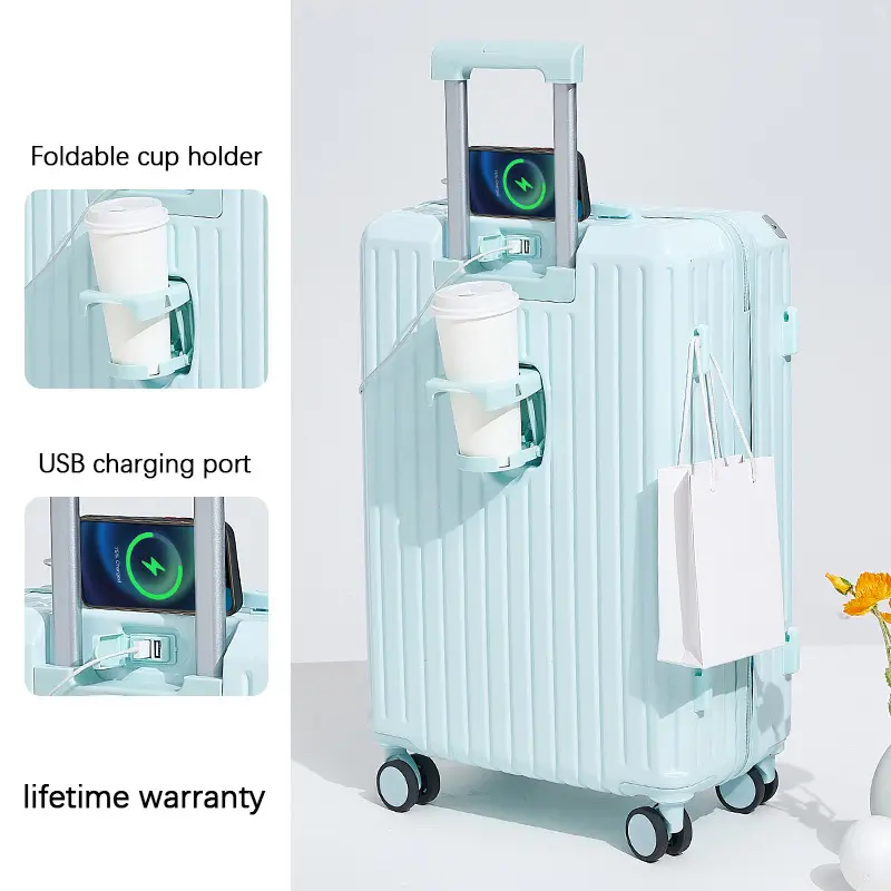 SanML Luggage, Travel, 360-degree universal wheels, large capacity and drop resistance