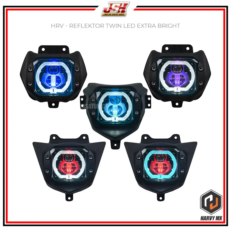 Reflektor TWIN LED Exta Bright Lampu Depan CRF 150L KLX BIGFOOT DTRACKER WR 155 HARVY MX Supermoto 3