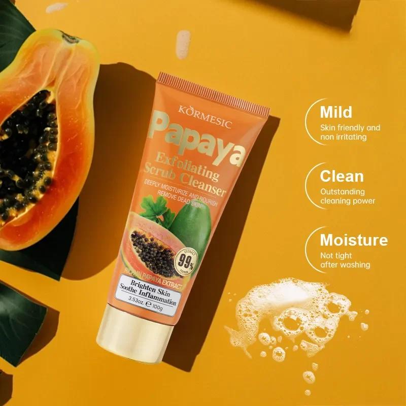 COD Kormesic Sabun Pepaya 100g Facial Wash Pemutih Penghilang Flek Hitam Mencerahkan Warna Kulit Kontrol Minyak Melembabkan Penghilang Flek Hitam Pembersih Wajah Pemutih Wajah Jerawat Tungau Pembersih